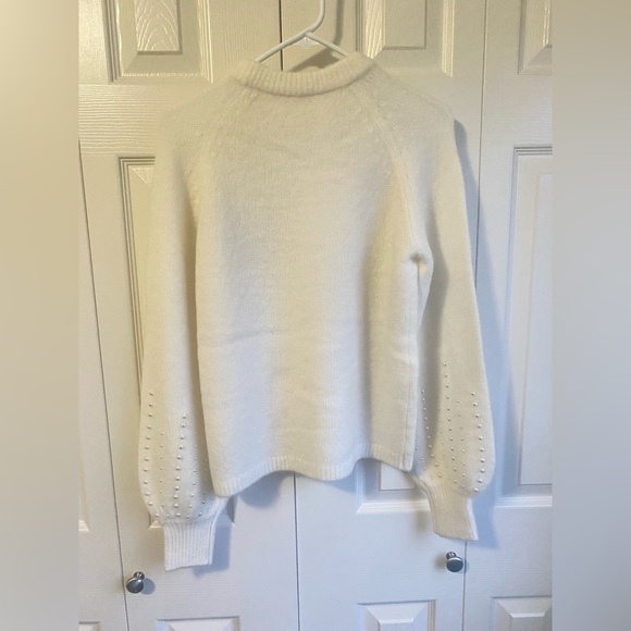 Sezane Ridley Cream Pearl-Embellished Sweater Jumper - Picture 7 of 10